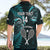 Custom New Zealand Tiki Tennis Hawaiian Shirt 2024 Aotearoa Tenehi Maori Silver Fern - Turquoise LT14 - Polynesian Pride