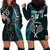 Custom New Zealand Tiki Tennis Hoodie Dress 2024 Aotearoa Tenehi Maori Silver Fern - Turquoise LT14 - Polynesian Pride