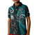 Custom New Zealand Tiki Tennis Kid Polo Shirt 2024 Aotearoa Tenehi Maori Silver Fern - Turquoise LT14 Kid Turquoise - Polynesian Pride