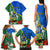 Personalised Halo Olaketa Solomon Islands Family Matching Tank Maxi Dress and Hawaiian Shirt Coat Of Arms With Tropical Flowers Flag Style LT14 - Polynesian Pride