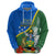 Personalised Halo Olaketa Solomon Islands Hoodie Coat Of Arms With Tropical Flowers Flag Style LT14 - Polynesian Pride