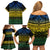 Halo Olaketa Solomon Islands Family Matching Off Shoulder Short Dress and Hawaiian Shirt Melanesian Tribal Pattern Gradient Version LT14 - Polynesian Pride