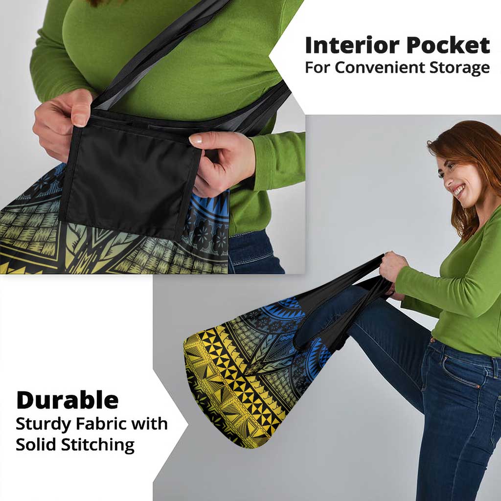 Halo Olaketa Solomon Islands Grocery Bag Melanesian Tribal Pattern Gradient Version