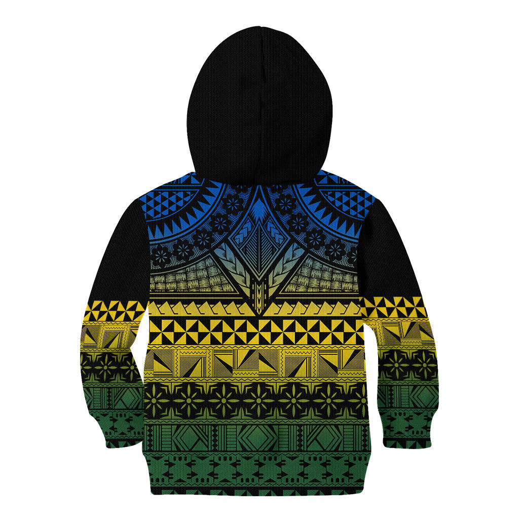 Halo Olaketa Solomon Islands Kid Hoodie Melanesian Tribal Pattern Gradient Version LT14 - Polynesian Pride