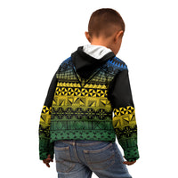 Halo Olaketa Solomon Islands Kid Hoodie Melanesian Tribal Pattern Gradient Version LT14 - Polynesian Pride