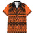 Halo Olaketa Solomon Islands Family Matching Long Sleeve Bodycon Dress and Hawaiian Shirt Melanesian Tribal Pattern Orange Version LT14 Dad's Shirt - Short Sleeve Orange - Polynesian Pride