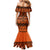 Halo Olaketa Solomon Islands Family Matching Mermaid Dress and Hawaiian Shirt Melanesian Tribal Pattern Orange Version LT14 - Polynesian Pride