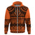 Halo Olaketa Solomon Islands Hoodie Melanesian Tribal Pattern Orange Version LT14 Zip Hoodie Orange - Polynesian Pride