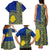 Fakaalofa Lahi Atu Niue Family Matching Tank Maxi Dress and Hawaiian Shirt Niuean Map With Hiapo Pattern Blue Version LT14 - Polynesian Pride