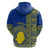 Fakaalofa Lahi Atu Niue Hoodie Niuean Map With Hiapo Pattern Blue Version LT14 - Polynesian Pride