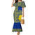 Fakaalofa Lahi Atu Niue Mermaid Dress Niuean Map With Hiapo Pattern Blue Version LT14 Women Blue - Polynesian Pride