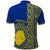 Fakaalofa Lahi Atu Niue Polo Shirt Niuean Map With Hiapo Pattern Blue Version LT14 - Polynesian Pride