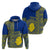 Fakaalofa Lahi Atu Niue Zip Hoodie Niuean Map With Hiapo Pattern Blue Version LT14 - Polynesian Pride