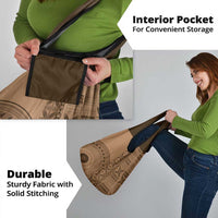 Fakaalofa Lahi Atu Niue Grocery Bag Vintage Hiapo Pattern Brown Version