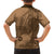 Fakaalofa Lahi Atu Niue Kid Hawaiian Shirt Vintage Hiapo Pattern Brown Version LT14 - Polynesian Pride