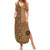 Fakaalofa Lahi Atu Niue Summer Maxi Dress Vintage Hiapo Pattern Brown Version LT14 Women Brown - Polynesian Pride