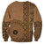 Fakaalofa Lahi Atu Niue Sweatshirt Vintage Hiapo Pattern Brown Version LT14 - Polynesian Pride