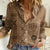 Fakaalofa Lahi Atu Niue Women Casual Shirt Vintage Hiapo Pattern Brown Version LT14 Female Brown - Polynesian Pride