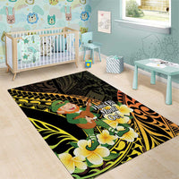 Hawaii Saint Patrick's Day Area Rug Ukulele Leprechaun Hau'Oli Maoli Oe!