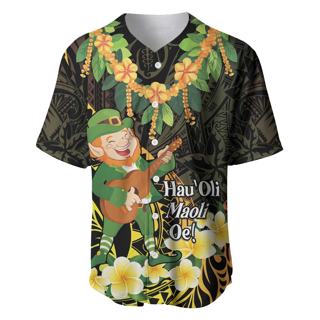 Hawaii Saint Patrick's Day Baseball Jersey Ukulele Leprechaun Hau'Oli Maoli Oe!