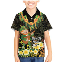 Hawaii Saint Patrick's Day Family Matching Mermaid Dress and Hawaiian Shirt Ukulele Leprechaun Hau'Oli Maoli Oe!