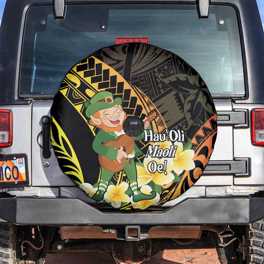 Hawaii Saint Patrick's Day Spare Tire Cover Ukulele Leprechaun Hau'Oli Maoli Oe!