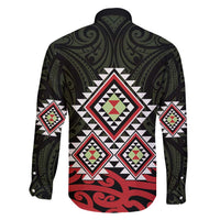 Kia Ora Aotearoa Family Matching Off Shoulder Short Dress and Hawaiian Shirt 2025 Pasifika Maori Taniko Motifs LT14 - Polynesian Pride