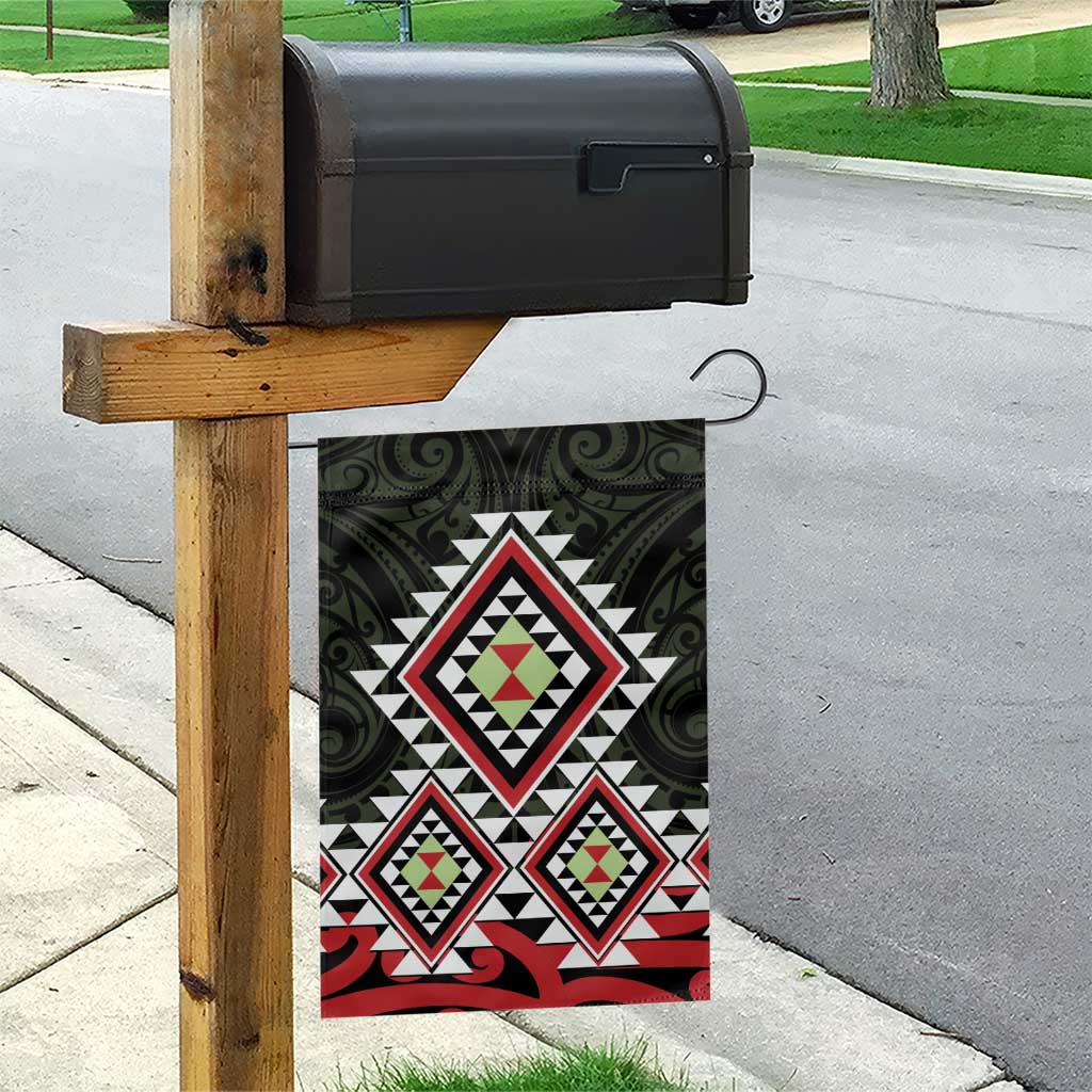 Kia Ora Aotearoa Garden Flag 2025 Pasifika Maori Taniko Motifs
