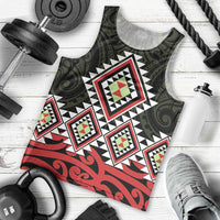 Kia Ora Aotearoa Men Tank Top 2025 Pasifika Maori Taniko Motifs
