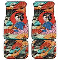 Japanese Geisha Katana Car Mats Japan Sensu Seigaiha Pattern - Polynesian Pride