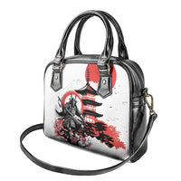 Japanese Samurai Warrior Enso Shoulder Handbag Japan Pagoda Sakura Watercolor - Polynesian Pride