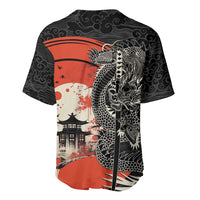 Japanese Dragon Katana Enso Baseball Jersey Japan Pagoda Seamless Cloud - Polynesian Pride