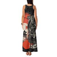 Japanese Dragon Katana Enso Family Matching Tank Maxi Dress and Hawaiian Shirt Japan Pagoda Seamless Cloud LT14 - Polynesian Pride