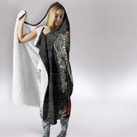 Japanese Dragon Katana Enso Hooded Blanket Japan Pagoda Seamless Cloud - Polynesian Pride