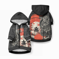 Japanese Dragon Katana Enso Pet Hoodie Japan Pagoda Seamless Cloud