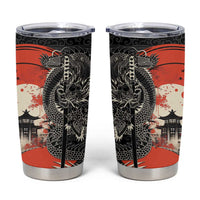 Japanese Dragon Katana Enso Tumbler Cup Japan Pagoda Seamless Cloud - Polynesian Pride