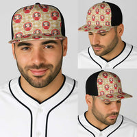 Japanese Daruma Doll Baseball Net Cap Palaka With Seamless Bamboo Pattern LT14 - Polynesian Pride