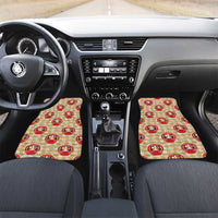 Japanese Daruma Doll Car Mats Palaka With Seamless Bamboo Pattern - Polynesian Pride