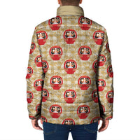Japanese Daruma Doll Padded Jacket Palaka With Seamless Bamboo Pattern - Polynesian Pride