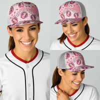 Japanese Daruma Doll Palaka Baseball Net Cap Cherry Blossoms With Shell Lei LT14 - Polynesian Pride