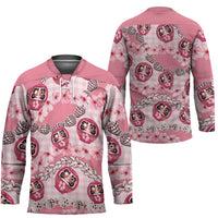 Japanese Daruma Doll Palaka Hockey Jersey Cherry Blossoms With Shell Lei - Polynesian Pride