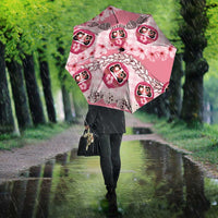 Japanese Daruma Doll Palaka Umbrella Cherry Blossoms With Shell Lei - Polynesian Pride