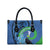 New Zealand Chatham Islands Leather Bag Wharekauri Forget Me Not With Black Robin - Polynesian Pride