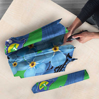 New Zealand Chatham Islands Umbrella Wharekauri Forget Me Not With Black Robin - Polynesian Pride