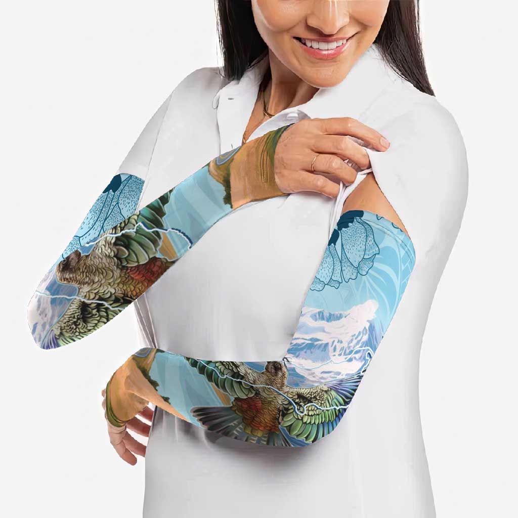 New Zealand South Island Arm Sleeves Te Waipounamu Aoraki Kea Bird - Polynesian Pride
