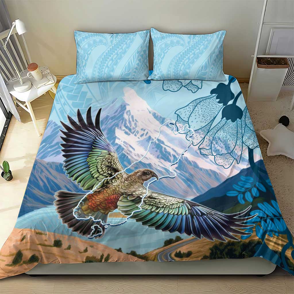 New Zealand South Island Bedding Set Te Waipounamu Aoraki Kea Bird