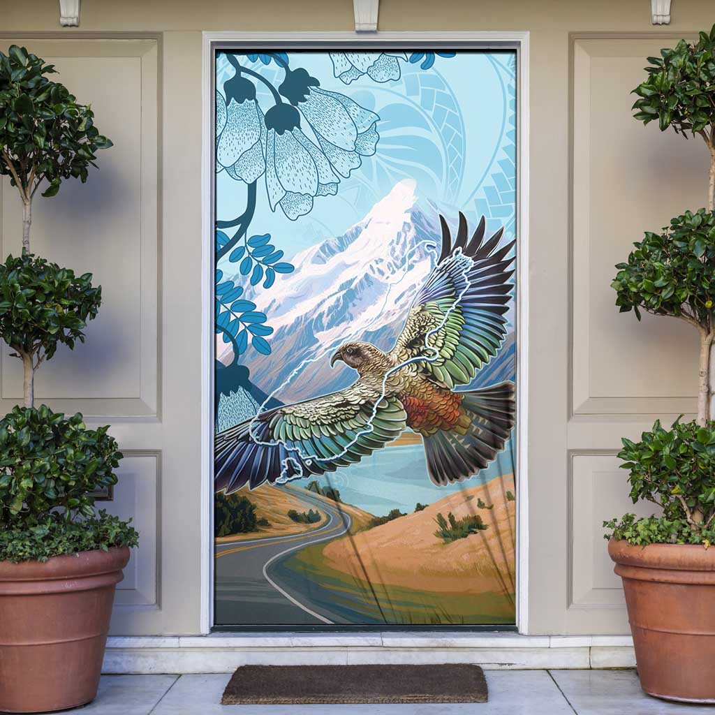 New Zealand South Island Door Cover Te Waipounamu Aoraki Kea Bird - Polynesian Pride