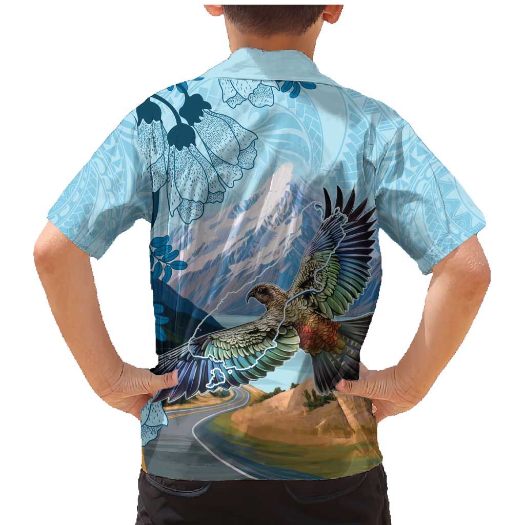 New Zealand South Island Family Matching Mermaid Dress and Hawaiian Shirt Te Waipounamu Aoraki Kea Bird LT14 - Polynesian Pride