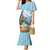 New Zealand South Island Family Matching Mermaid Dress and Hawaiian Shirt Te Waipounamu Aoraki Kea Bird