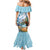 New Zealand South Island Family Matching Mermaid Dress and Hawaiian Shirt Te Waipounamu Aoraki Kea Bird